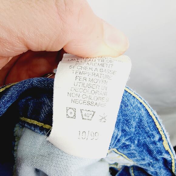 Vintage Tommy Hilfiger 90's Button Fly Women's Denim Blue Jeans 7/ 32 - Picture 6 of 10